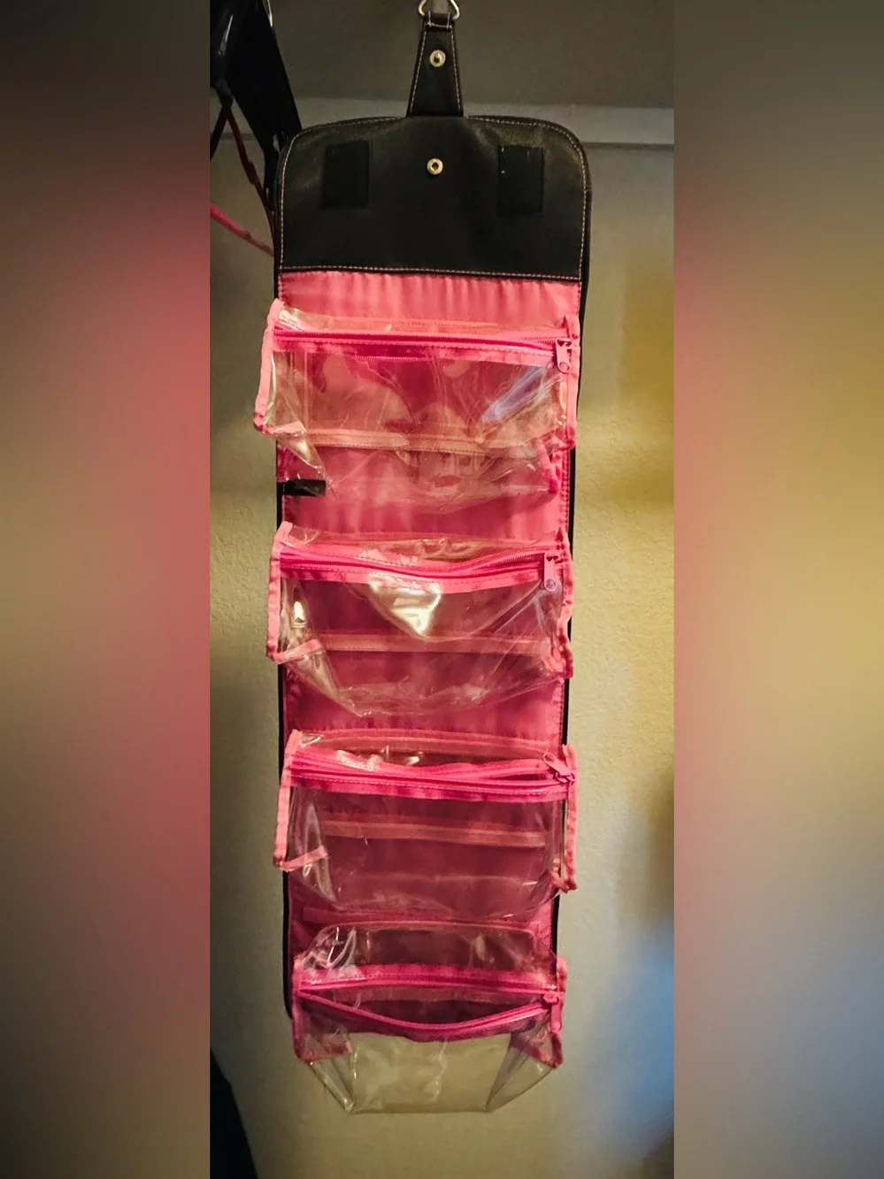 Mary Kay Pink Hanging Clear Cosmetic Organizer - Picture 1 of 6